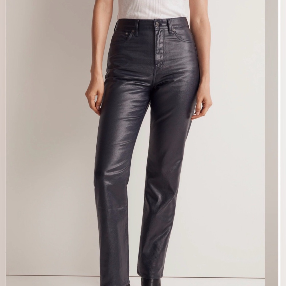 Madewell The '90s Straight Jean in Midnight Blue Foil